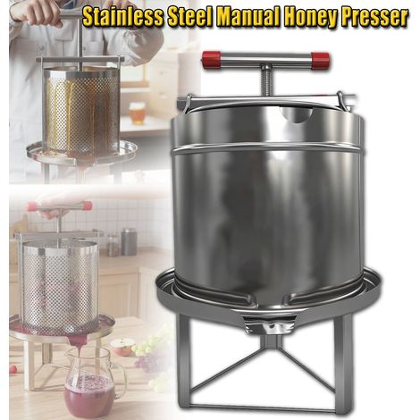Ce pressoir à miel manuel en acier inoxydable de haute pureté préserve les nutriments naturels du miel et des fruits. Il est idéal pour la fabrication et l'extraction du miel.