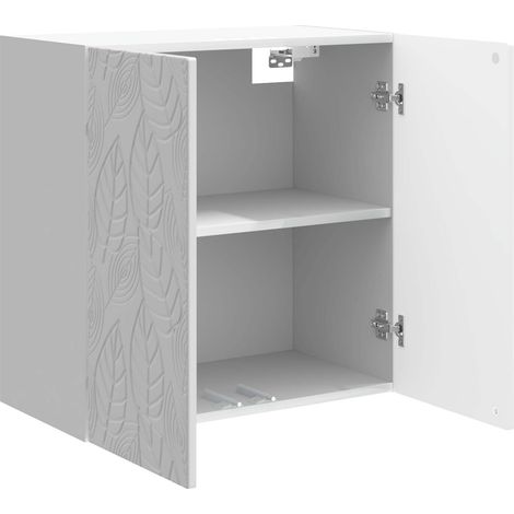 Armadietto a muro Mobiletto a muro Bianco Lucido 59 x 31 x 60 cm DAS830227 (1/5)
