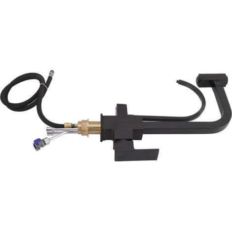 Küchenarmatur mit ausziehbarer Brause, 3-in-1-Funktion, Wasserfilter, universell einsetzbares Spülbecken, schwarz (1/5)
