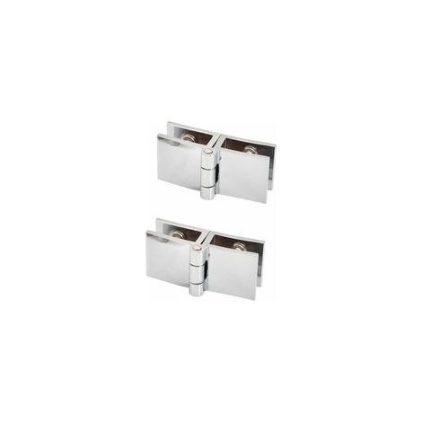 Charnière à clip de porte en verre à 180 degrés, 2 pièces, sans perçage, charnière en verre adaptée à une épaisseur de verre de 5mm à 8mm
