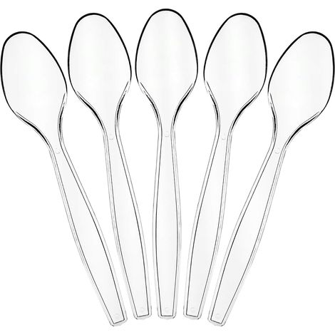 Couverts Jetables En Plastique - Couteaux Transparent Polystyrène Épais 100 Pièces (1/5)