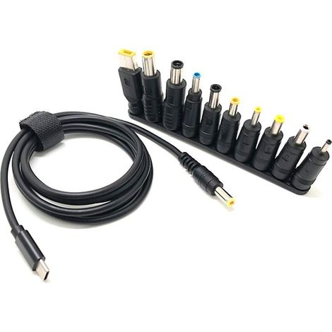 USB-C-zu-DC-Netzteil kompatibel mit PD-Ladefunktion (45W, 65W, 90W, 100W). (1/4)
