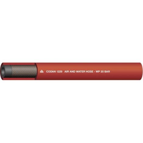 Tuyau Noir/rouge RS PRO, diamètre interne: 12.7mm, longueur 25m, pour Air, Eau ( Prix pour 1 )