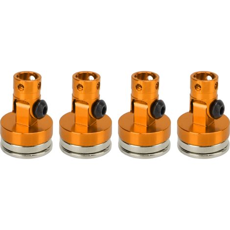 4 Pièces Support Magnétique de Carrosserie Invisible pour Véhicule Télécommandé 1/8 1/10 - Orange