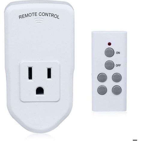 Prise De Courant Sans Fil - Télécommande Incluse - 120 V 10 A 1200 W - Pour Lampes Ventilateurs Guirlandes - 1 Pièce (1/4)