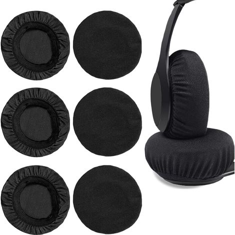 Set da 6 pezzi di custodie igieniche per cuffie, custodie per cuffie lavabili ed elastiche, custodie per cuffie audio, compatibili con cuscinetti auricolari da 6-8 cm, antisporco, per palestra e gamin (1/5)