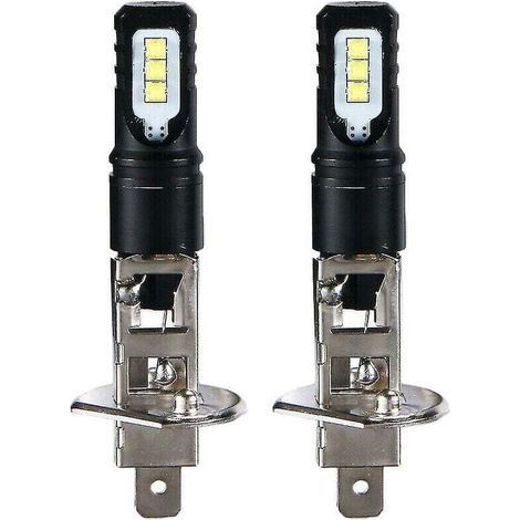 2x H1 6000k Superhellweiß 6000lm LED-Scheinwerfer-Kit mit Tagfahrlicht und Fernlicht (1/5)