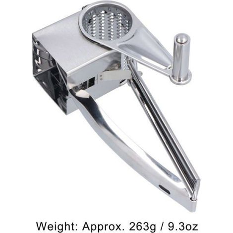 Moulin à Fromage Manivelle-1, Argent,Standard, Inox Professionnel Chocolat, Ustensile Cuisine Aucunely (1/5)