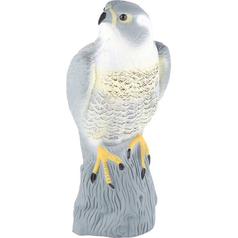 Épouvantail faucon anti-oiseaux pour jardin balcon, répulsif oiseaux factice prévention nuisibles et volatiles.