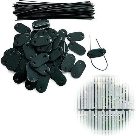 50 Pièces Attaches pour Brise-Vue, Kit de Fixation pour Brise-Vue, Kit de Fixation de Clôture Brise-Vue, Compatible avec Les Jardins, Les Pelouses, Les Clôtures, Les Balcons (1/5)
