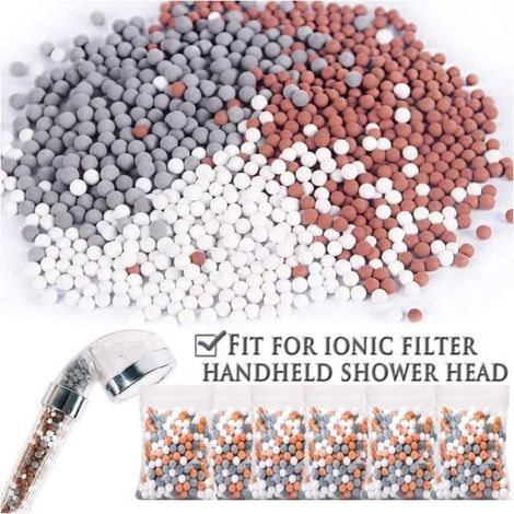 Kit 6 Mois de Recharge Filtre Douche Anti Calcaire - KEXIMIXUE - Billes douchette - Economie d'eau (1/5)