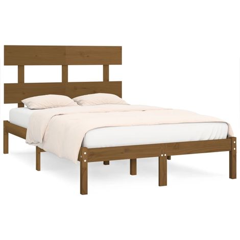 Maison Exclusive - Massivholzbett Honigbraun 200x200 cm