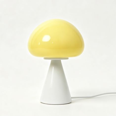 Lampe Champignon LED de Table, USB, 3 Couleurs, Base en Bois, Décoration Chambre et Salon (1/5)