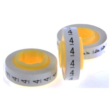 Marqueurs de câbles 3M Adhésif, texte : 4, Blanc ( Prix pour Paquet de 3 )
