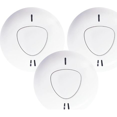 Daewoo Security - Pack de 3 détecteurs de fumée WSD301 - Déclenche votre système en cas de fumée et départ de feu - Compatible Touch, Touch XL & Vigilia (1/4)