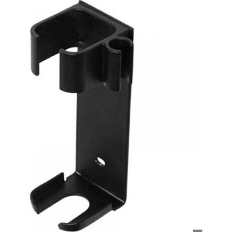 1 Support lisseur, aluminium, noir, 12.5x4.5cm, mural, salle de bain (1/4)