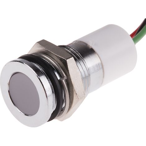 Voyant LED lumineux RS PRO, dia. 14mm, 12V c.c., IP67 ( Prix pour 1 ) (1/2)