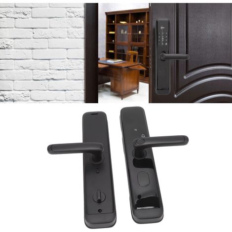 Serrure à empreinte digitale 6V avec application graffiti, déverrouillage par empreinte digitale et mot de passe Bluetooth, serrure intelligente pour appartements locatifs, bureaux et portes en bois. (1/5)