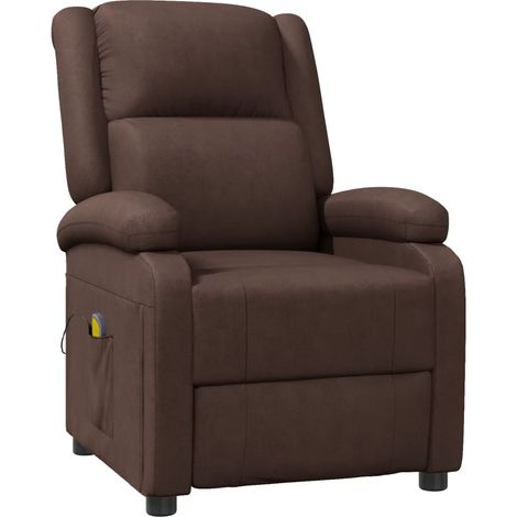Fauteuil de Salon,Chaise,Fauteuil de massage Marron Similicuir CFW415418 (1/5)
