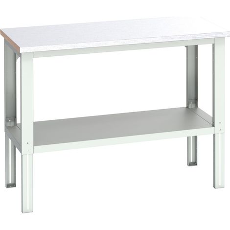 Bott 41003675.16V Cubio Adjustable Bench with Shelf, Steel Clad Top 1500 x 750mm