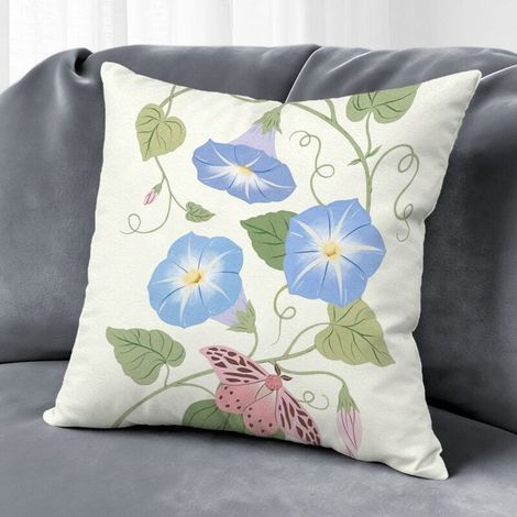 Housse de coussin floral printemps été, décoration canapé intérieur,50×50cm (1/5)