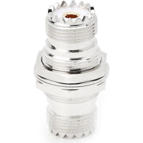 UHF SO239 Buchse auf Buchse Einbauadapter, gerader Stecker F (1/4)