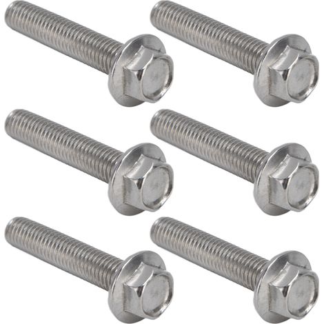 20 vis M10x1,5 à tête hexagonale à bride en acier inoxydable A2-70 avec joint DIN6921M10x50 (1/5)