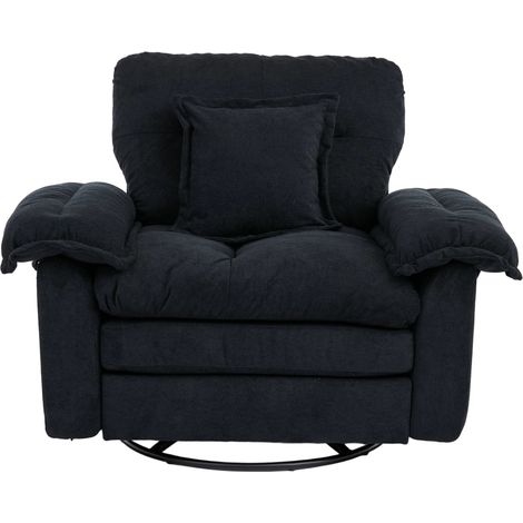 Chenille-360°-Drehfunktion-Sitzsessel im Oversized-Format für Lesen – Bequemer Akzentstuhl mit Unterstützungskissen, Polstermöbel Einzelsofa für Schlafzimmer, Wohnzimmer und Kinderzimmer (1/5)