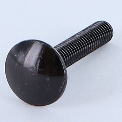 TRCC JAPY tête ronde collet carré M6X35 Filetage total Acier zingué noir-10 pièces