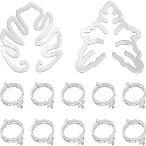 12 Pièces Clips de Soutien pour Plantes Grimpantes Tomate Attaches Vigne Tuteur Jardin Forme Feuille Tortue Clips Fixation Plantes (1/5)