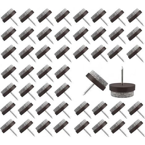 50 Pièces Patins en Feutre pour Meubles, Patin Chaise à Visser en Feutre, en Feutre à Clouer, Compatible pour Chaises, Tables et Autres Meubles en Bois, Anti Rayures et Antidérapants (1/5)