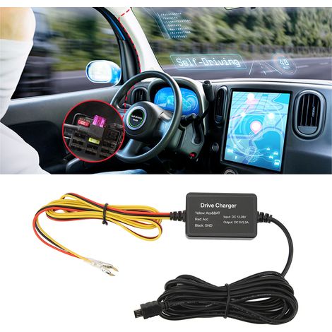 (Vidéo disponible) Kit de câblage pour caméra embarquée de voiture, adaptateur USB MINI/MICRO/TYPE C, caméra embarquée GPS, 12V-28V vers 5V. (1/5)