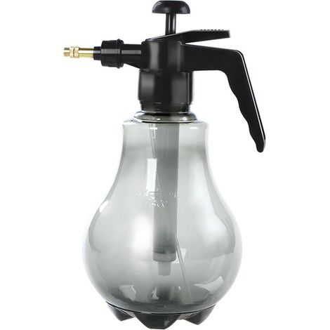 Bouteille de pulvérisation d'arrosage 1,5 L, grande capacité, pression en plastique, brumisateur de plantes vide avec buse réglable pour la maison, le jardin, gris fumé (1/5)