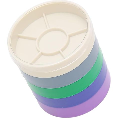 Boîte de rangement pour ustensiles, 5 couches de rangement pour boîtes de rangement pour ustensiles de cuisine, conception à agrafes pour composants matériels de pièces de réparation d'appareils (rond (1/5)