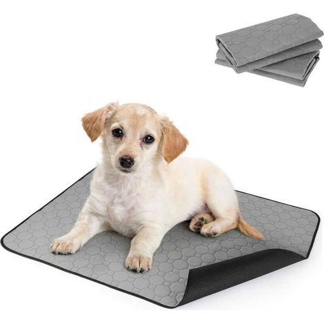 2 tapis d'éducation pour chiens réutilisables, lavable, imperméable, antidérapant, m 70x50cm (1/4)
