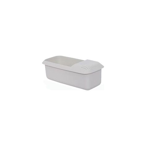 Caja de almacenamiento de cocina creativa – Cesta de escurrido y caja para pasta 2 en 1, recipiente para hornear y lavar, apta para microondas, plástico - Crezuo