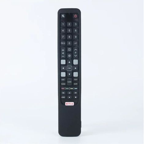 Étui de protection en silicone Télécommande TCL - Souple - Noir - Compatible avec plusieurs modèles