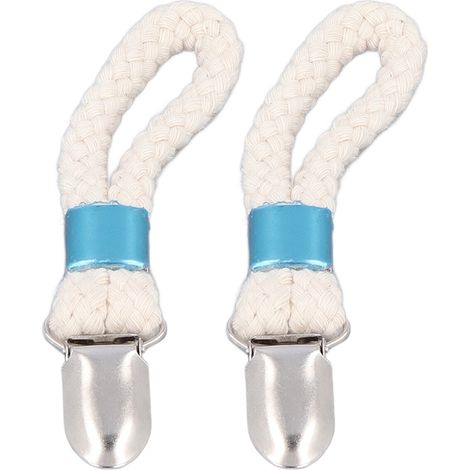 Pince À Serviette En Cordon De Coton - Résistante À L'usure Pour Cuisine Et Salle De Bain - Fixation Secure Dans Les Placards - Lot De 2 (1/5)