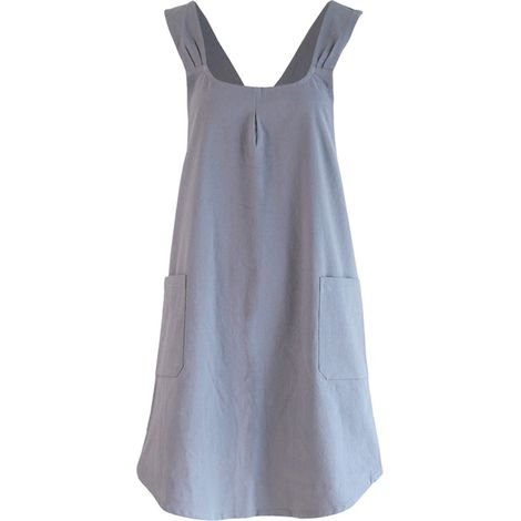 Tablier simple en coton et chanvre, salopette confortable pour femme, style fleuriste (1/4)