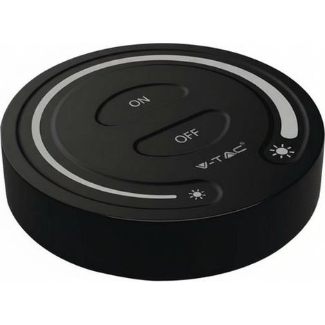 Variateur Led Tactile Rond Noir Monochrome - SILAMP (1/2)