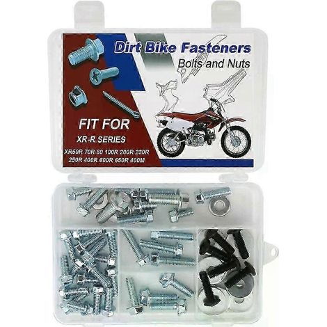 For Honda Xr50r Xr70r Xr80 Xr100r Xr200r Xr230r Xr250r Xr400r Xr600r Xr650r Xr400m Dirt Bike Complete Plastics Body Bolt Kit( 60 PCS) (1/5)