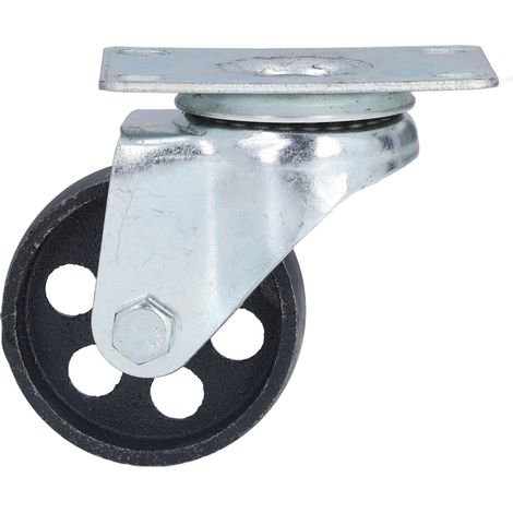 Roue pivotante universelle 3-en-1 en fonte avec double roulement pour chariot et meubles (1/5)