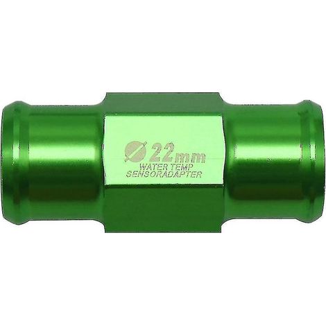 Universeller 18/22-mm-Schlauchadapter für Motorrad-Wassertemperatursensor mit 2 Schlauchschellen – Grün