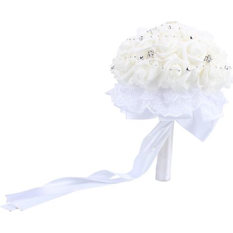 Bouquet de mariée en fleurs artificielles pour la décoration de mariage et de maison (1/5)