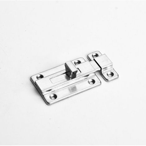 Verrous de porte, lot de 4 verrous de sécurité en acier inoxydable de 7,6 cm (3 pouces) avec vis, compatibles avec tous types de portes intérieures. (1/5)