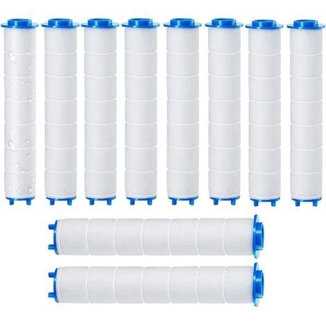 10pièces 9,5 x 2 cm Douchtte Filtre Remplaçable, Filtre douchette ​pour pommeau de douche de amovible, L'osmose Inverse, Chlore et le Fluorure et La Filtration Des Particules (9,5 x 2 cm)