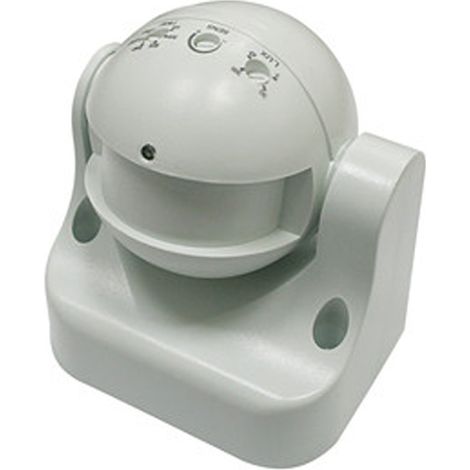 Detector de movimiento por microondas Electro DH, con cabezal orientable, tecnología pasiva, 180º, funciona con 3 hilos, 60.252/RF/SUP (1/2)