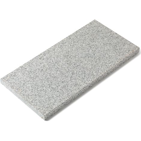 Margelle de piscine Granit Gris Clair 60x30x3 cm Bord Droit (à l'unité) - RO'MA NATURE