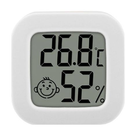 Mini Thermomètre Hygromètre Intérieur Digital à Haute Précision, Moniteur de Température et Humidimètre, Thermo Hygromètre Indicateur du Niveau de Confort (1/5)