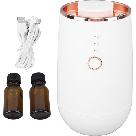 Diffuseur d'huiles essentielles USB portable 5V 2000mAh, parfum d'ambiance voiture, antidérapant blanc pour bureau chambre (1/5)